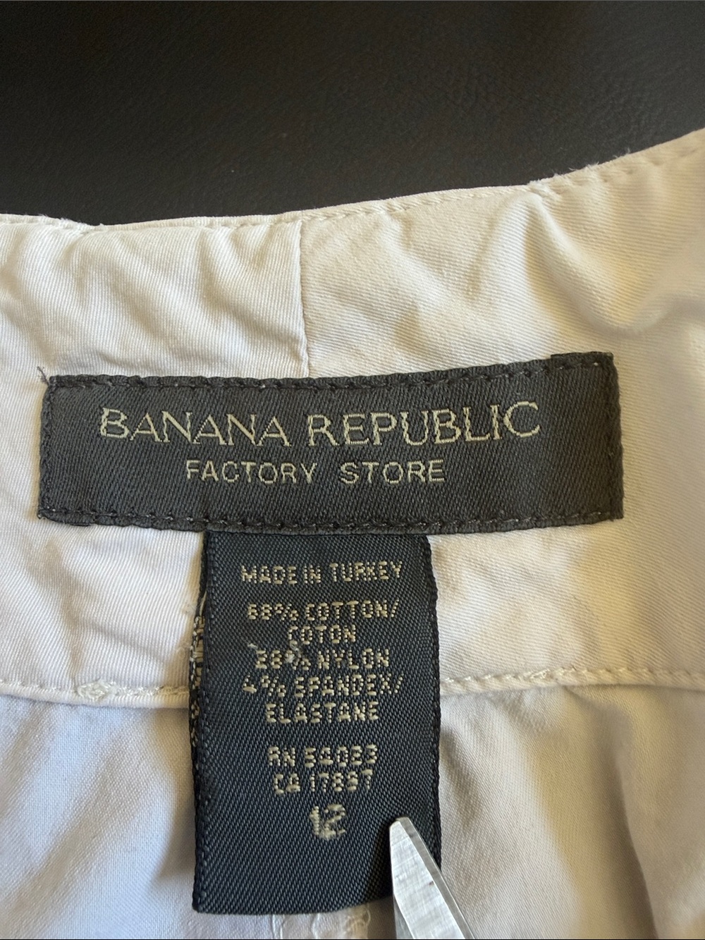 Banana Republic Factory White Wide Leg Crop Pants Women’s 12 Stretch Cotton - Picture 2 of 8